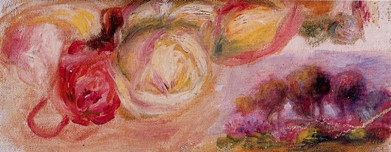 Roses with a landscape 1912